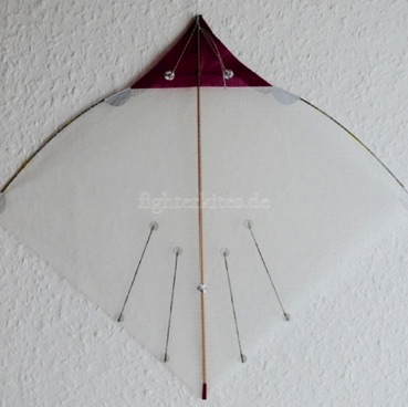 skin: applique
skin material: Orcon / Ripstop
bow: Carbon 1,2 mm
spine: laminated bamboo
total weight: 4,6 g skin: applique
skin material: Orcon / Ripstop
bow: Carbon 1,2 mm
spine: laminated bamboo
total weight: 4,6 g